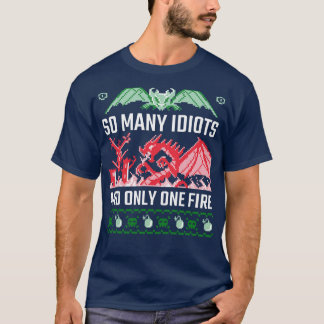 T-shirt Vilain Noël Tant d'Idiots Dragon