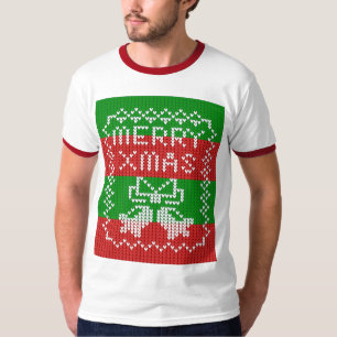T-shirt Vilain pull motif sonnettes Joyeux fils Xmas