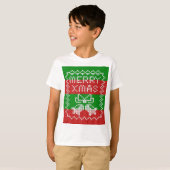 T-shirt Vilain pull motif sonnettes Joyeux fils Xmas (Devant entier)