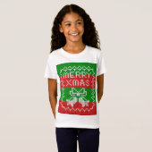 T-Shirt Vilain pull motif sonnettes Joyeux fils Xmas (Devant entier)