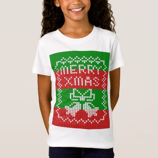 T-Shirt Vilain pull motif sonnettes Joyeux fils Xmas (Devant)