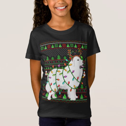 T-Shirt Vilain style de sueur de Noël éclaire les grands P (Devant)