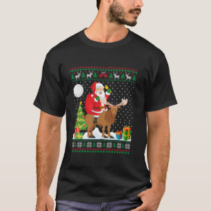 T-shirt Vilain Sweater Design Funny Père Noël Riding M