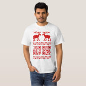 T-shirt Vilain Sweater QR Code Bonne année! (Devant entier)