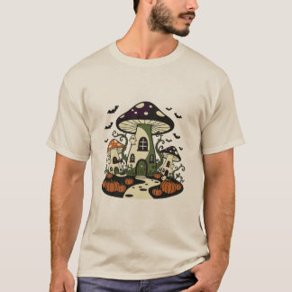 T-shirt Village de champignons hanté Halloween