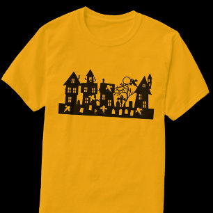 T-shirt Village Éffrayant Halloween amusant