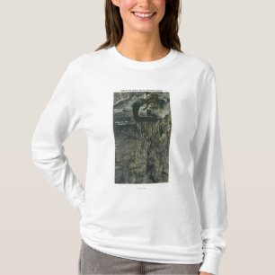 T-shirt Village et maison inversés de la vue de fées
