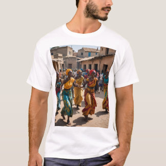 T-shirt Village joyeux danse de célébration