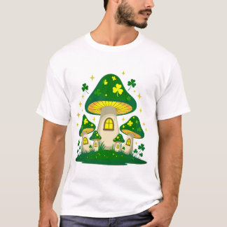 T-shirt Village magique de champignons lumineux