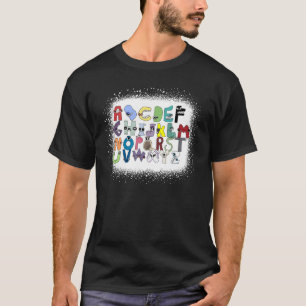 T-shirt Villain Letter Abcs Bleached Boys Evil Alphabets B