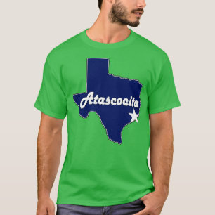 T-shirt Ville d'Atascocita Texas Lone State Map Navy Blue
