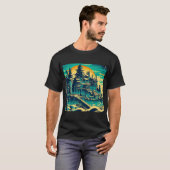 T-shirt Ville d'Atlantis 1 - Style boisé (Devant entier)