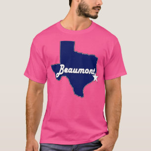 T-shirt Ville de Beaumont Texas Lone State Map Marine Blue