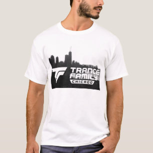 T-shirt Ville de famille de transe de Chicago noire et