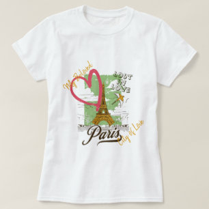 T-shirt ville de l'amour, Paris