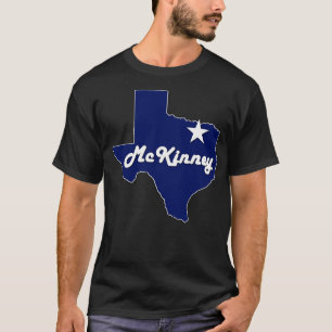T-shirt Ville de McKinney Texas Lone State Map Marine Blue