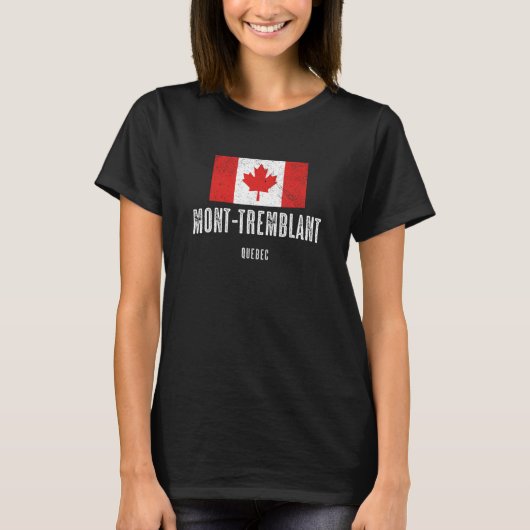 T-shirt Ville de Mont-Tremblant - CANADA Drapeau canadien (Devant)