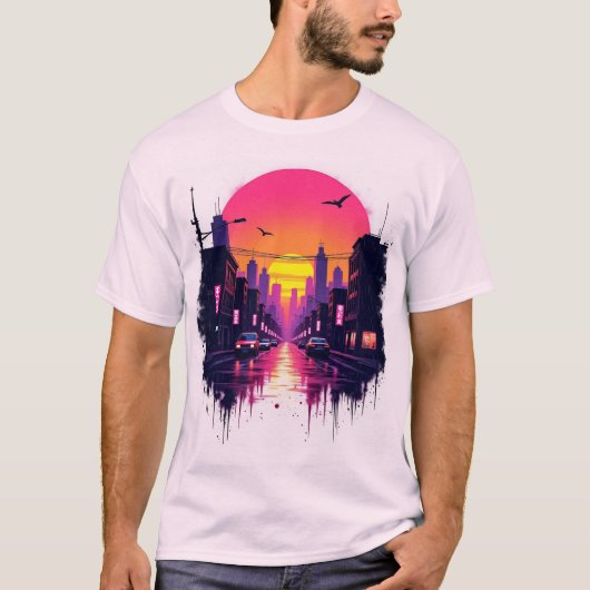T-shirt Ville de Neon (Devant)