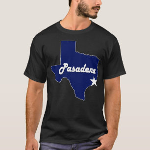 T-shirt Ville de Pasadena Texas Lone State Map Marine Blue