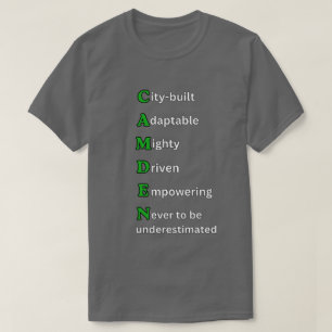 T-shirt VILLE DE RÊVES Motivational Vert CAMDEN Unisexe