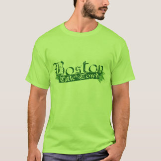 T-shirt Ville de titre de Boston affligée