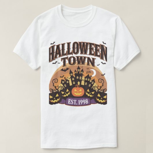 T-shirt ville d'halloween (Design devant)