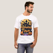 T-shirt ville d'halloween (Devant entier)