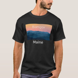 T-shirt Ville du coucher du soleil de Bangor Maine
