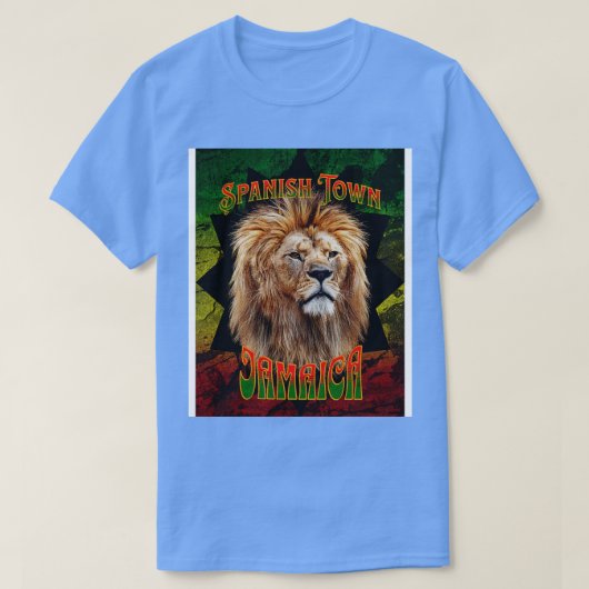 T-shirt VILLE ESPAGNOLE Jamaïque Rasta Lion Reggae (Design devant)