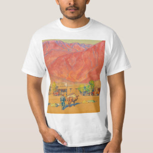 T-shirt Ville et falaises par Maynard Dixon