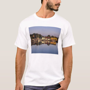 T-shirt Ville et port, Kinvarra, comté de Galway,