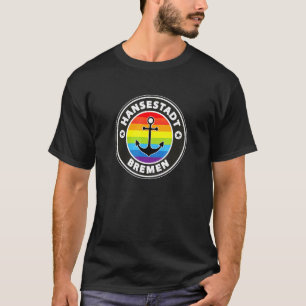 T-shirt Ville hanséatique libre de Brême Ancre Nord Mer Va