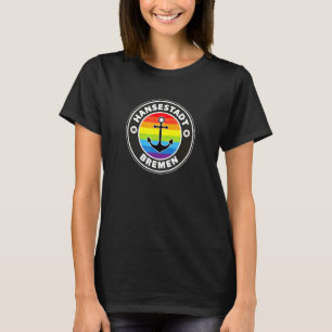 T-shirt Ville hanséatique libre de Brême Ancre Nord Mer Va