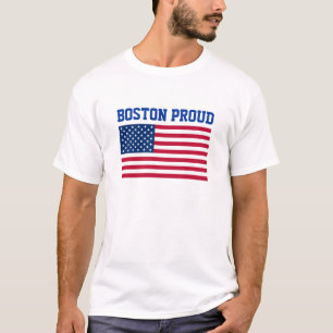 T-shirt Ville patriotique FIÈRE de drapeau américain de