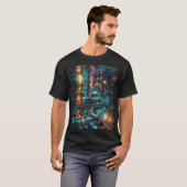 T-shirt Ville quantique : L'avenir dévoilé (Devant entier)