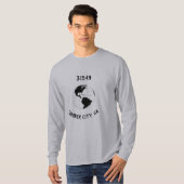 T-shirt Ville State Code Zip Globe World Map (Devant entier)