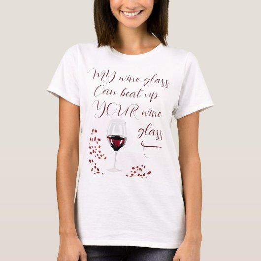 T-shirt Vin amusant Boire (Devant)