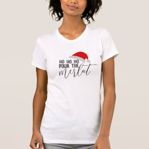 T-shirt Vin amusant pour Merlot Pun Humour Noël
