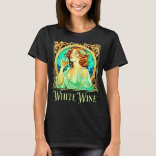 T-shirt Vin blanc Art nouveau