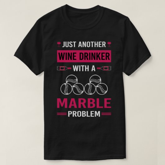 T-shirt Vin Boisson Marbre Marbre (Design devant)