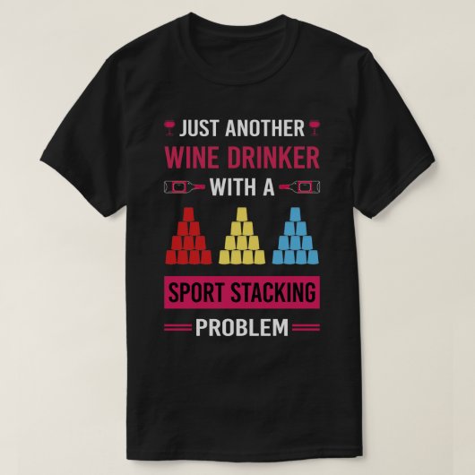 T-shirt Vin Boisson Sport Stacking Coupe Stacking Vitesse (Design devant)