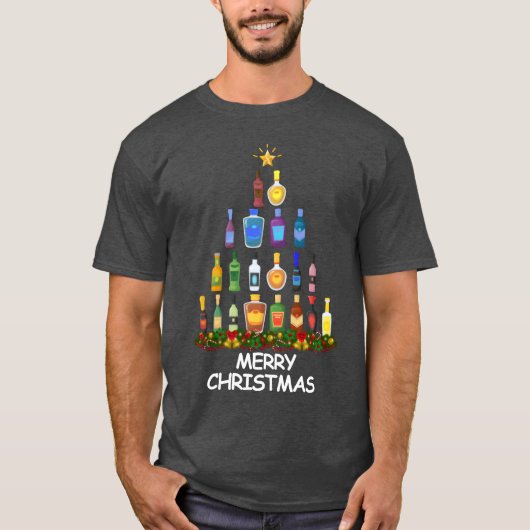 T-shirt Vin Christmasree Joyeux amis de Noël (Devant)