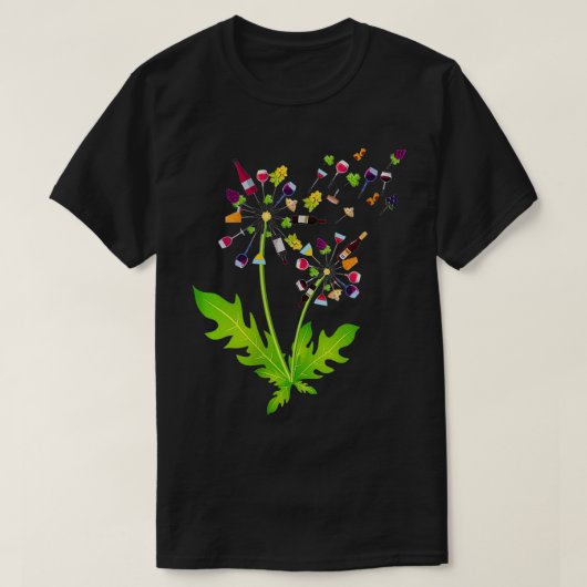 T-shirt Vin Dandelion Femme Boire Vin Rosee Vin Lov (Design devant)