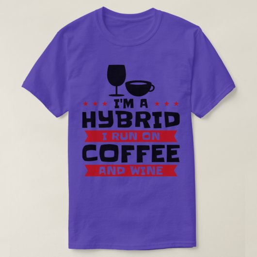 T-shirt Vin de café Hybride Alcool Addict au café1 (Design devant)