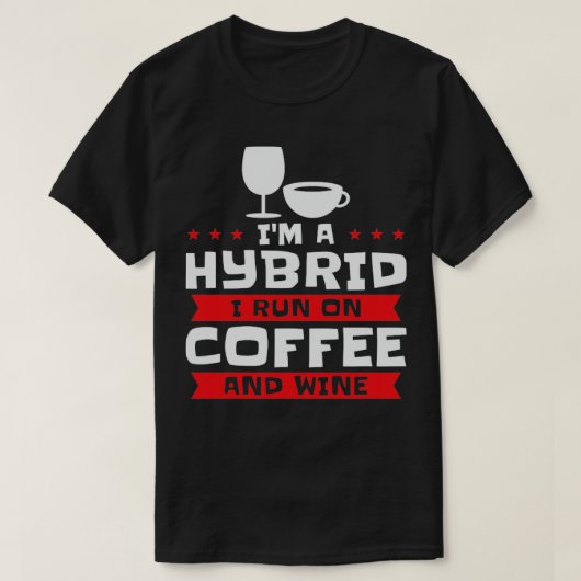 T-shirt Vin de café Hybride Alcool Addict café2 (Design devant)