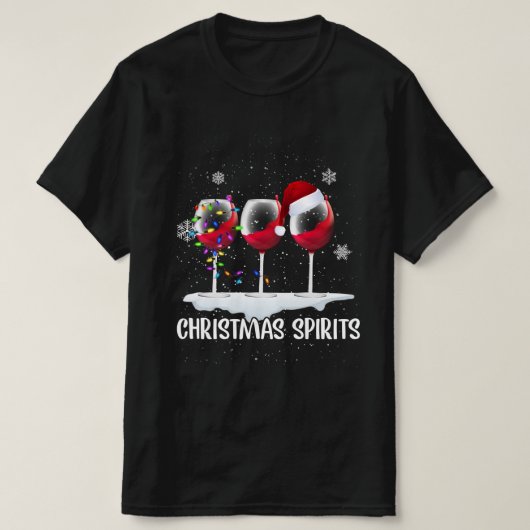 T-shirt vin de spiritueux de noël (Design devant)