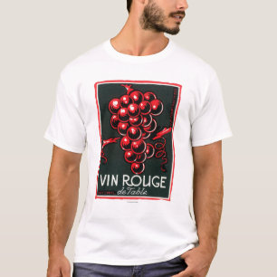 T-shirt Vin de table du fard à joues De de Vin LabelEurop