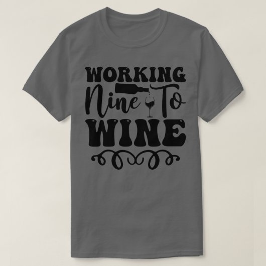 T-shirt Vin de travail à vin (Design devant)
