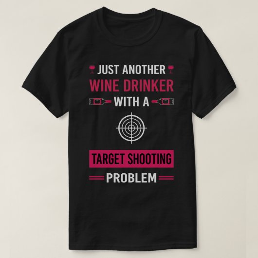T-shirt Vin Drinker Cible Tir (Design devant)