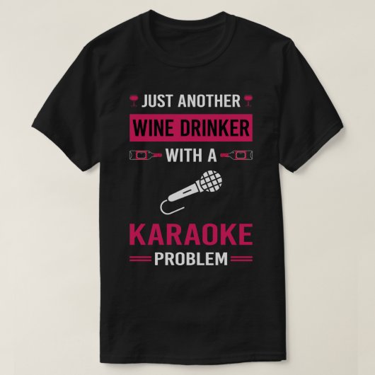 T-shirt Vin Drinker Karaoke (Design devant)